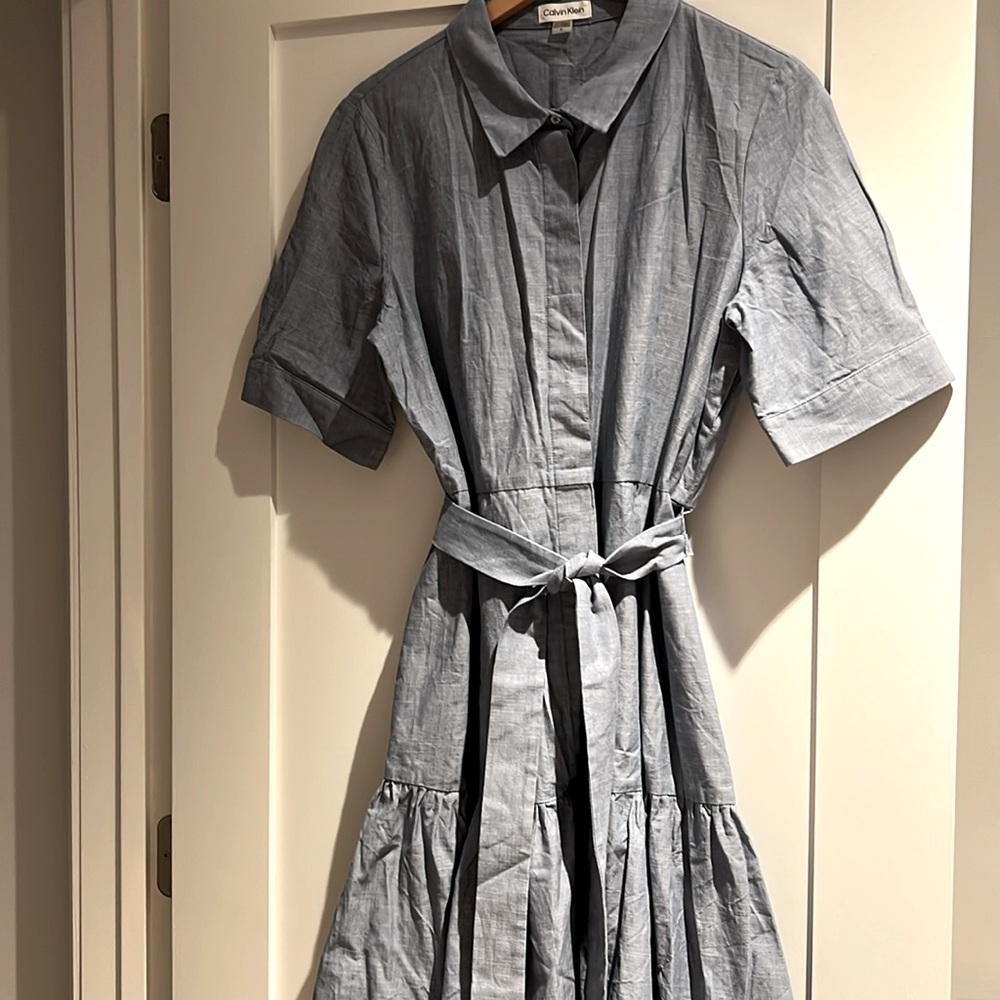 Calvin Klein cotton chambray dress